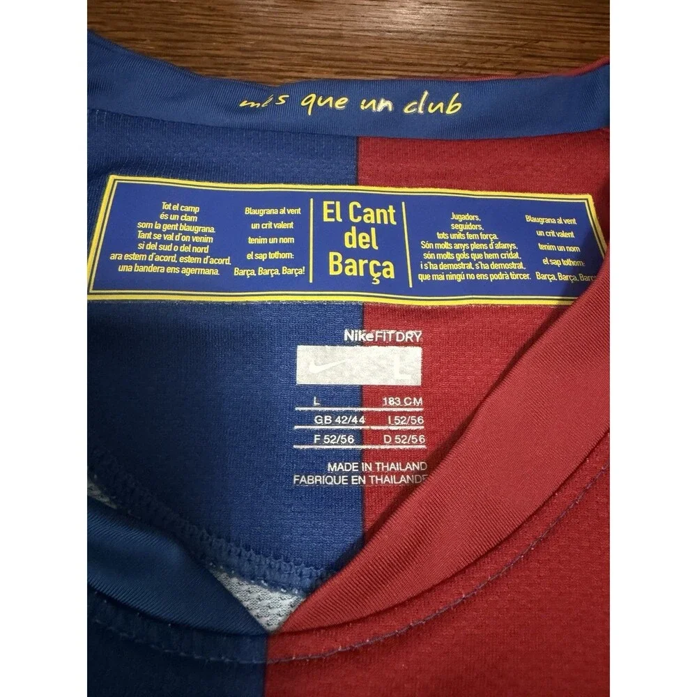 FC BARCELONA 2008 2009 HOME FOOTBALL SHIRT JERSEY NIKE 10 MESSI 286784-655 Men L